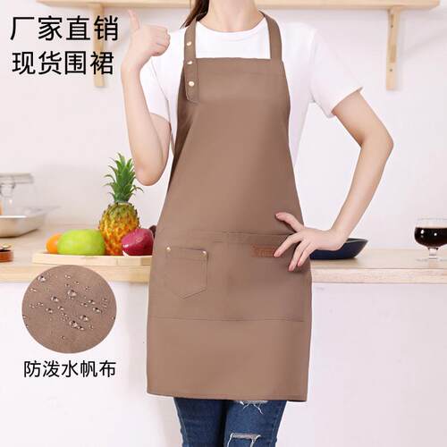 Waterproof aprons for kitchen milk coffee shop advertising c