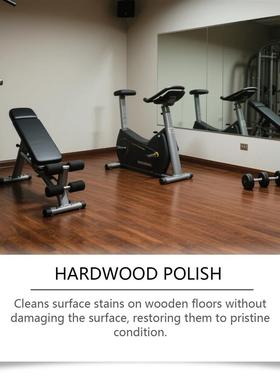 Wood floor polish, home floors to decontaminate the scavengi