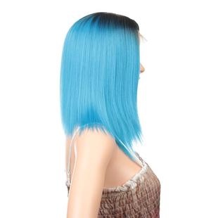 Europe and America have a light blue dye and a long hair in