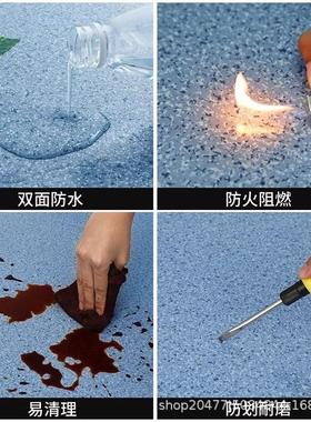 Office floor mats with extensive grinding and fire-retarding