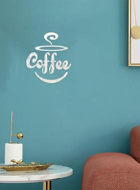 Coffee mirror in English decorating the Yaklis wall with the