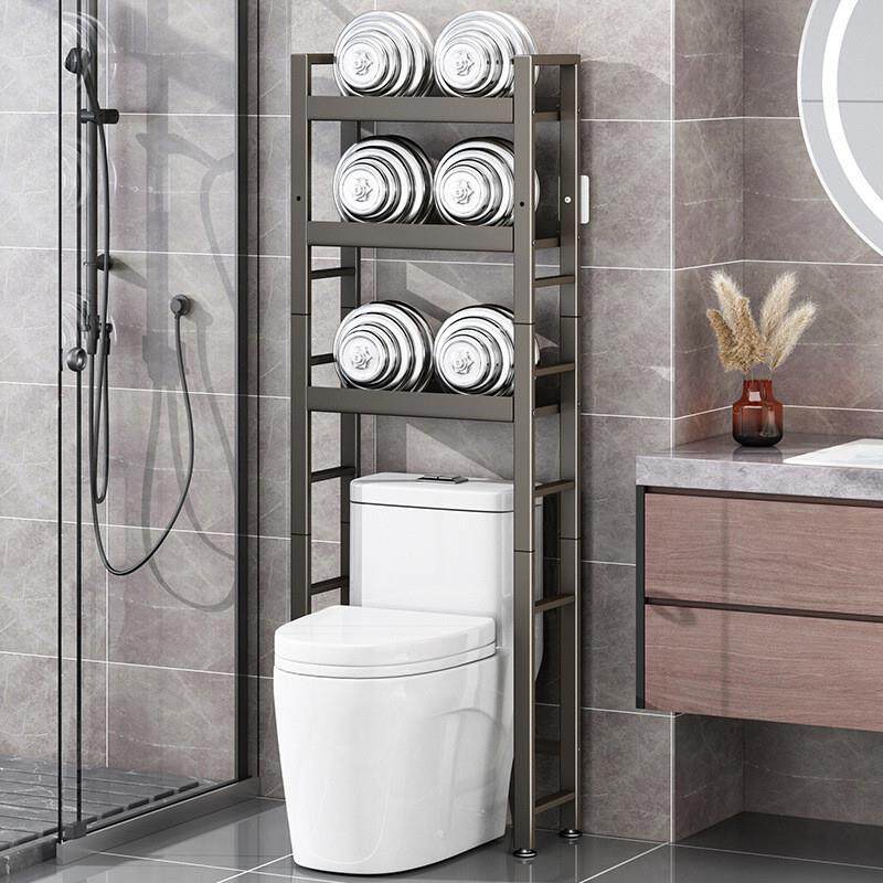 Toilet shelf staircases with approximately multiple floors o