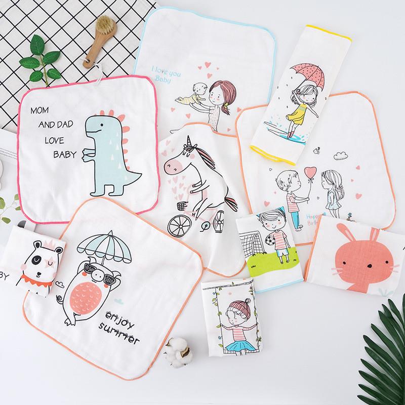 Breathing cartoon white towels with baby saliva towels, cust