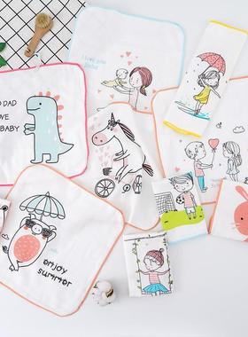 Breathing cartoon white towels with baby saliva towels, cust