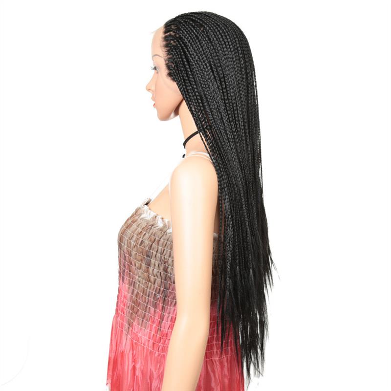 Brick braid wigs for a 32-inch straight-haired front of a wi