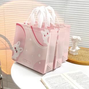Handbag-free, lovely pink rabbit costume shop bag-marked env