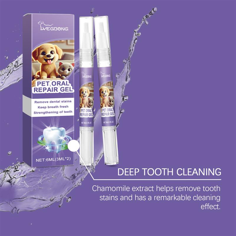 Pet oral care gel, cat and dog mouth-smelling, fresh oral cl
