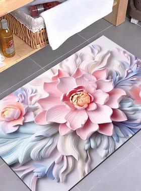 3D flower silica silica mud baths skating carpets home kitch