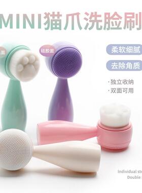 Cute 3D cat claws swipe deep, clean-faced, hand-cleaned, bla