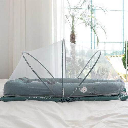 Four sets of child bed nets with cotton mattresses and child