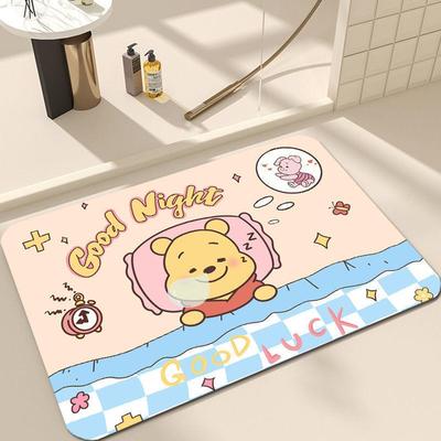 Water-sucking floor mats in the cartoon bathroom, pedals, so