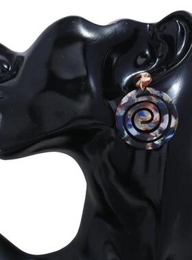 Ideal lollipop earrings, Euro-American wind with panty leopa