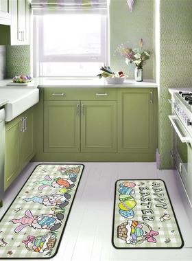 Easter rabbit kitchen mats close to the house mats and decor