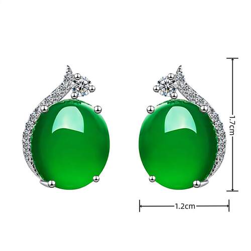 A lot of Kevins green ear nails, fashion-like simples, silv