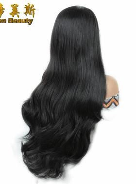 Ex- Laceys big, big, curly-haired lady with a brown hand ho