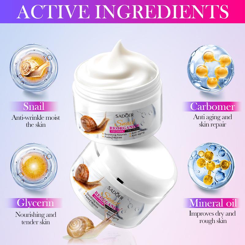 Snail reassemble the plyon protein face cream, moisturize it
