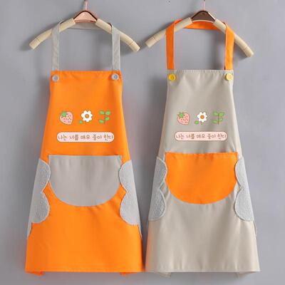 Water-proof aprons, decorated kitchen oilproof hand and heav