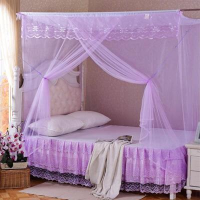 The old bednets were encrypted for the summer with ropes thr