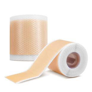 A silicone gel scar on a sticky water-resistance skin.