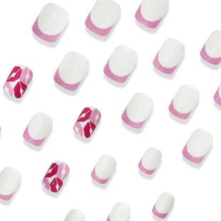 formed pink cartoon Valentines designed short lips for Day