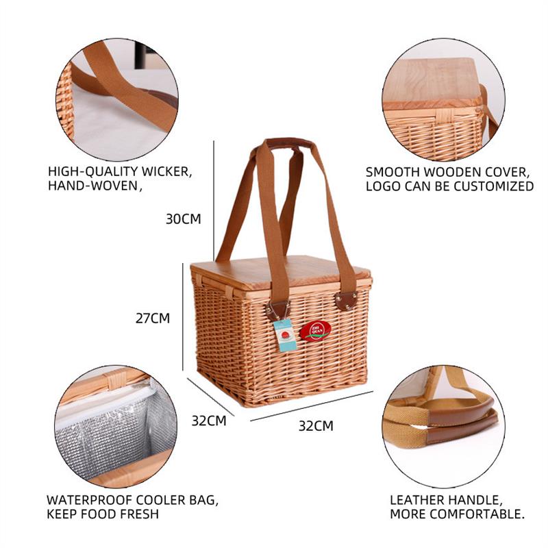 Willows picnic basket is full of hand-made baskets with a h