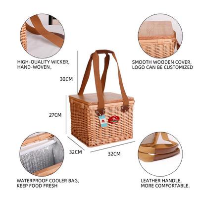 Willows picnic basket is full of hand-made baskets with a h