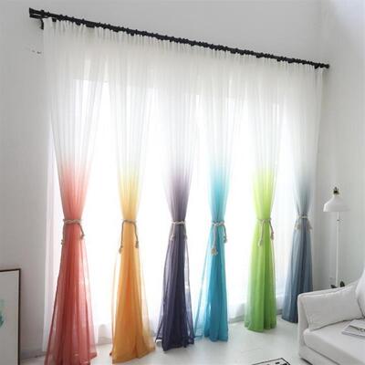 Gradual rainbow-coated curtains are simple and dreamy to fix