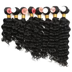 8-14inch deep remy with eight Jerry curl black wigs.