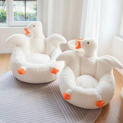 Lazy sofa-toon swans can sleep in a single mans soybean bag
