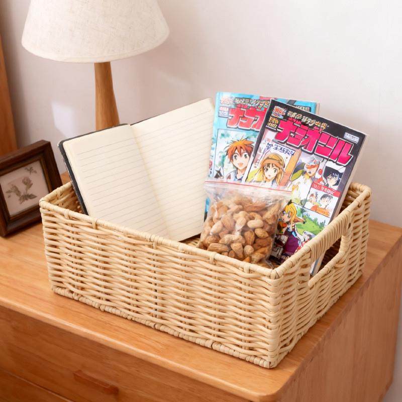 The vine plastics weaving collection box home with dustproof