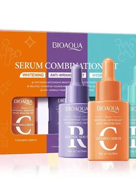 3pcs Vitamin C Retinol Hyaluronic Acid Serum Face Moisturizi