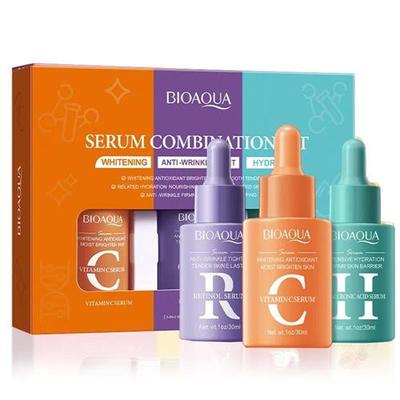 3pcs Vitamin C Retinol Hyaluronic Acid Serum Face Moisturizi