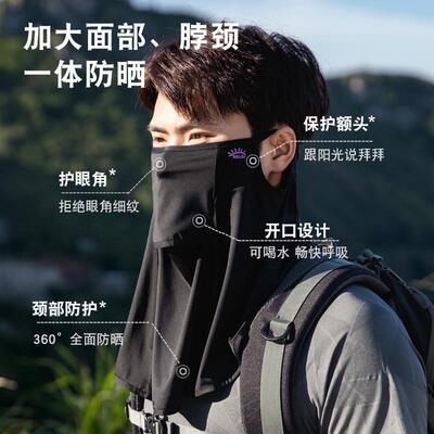 Ice-screened men riding fishing faces to cover their faces w