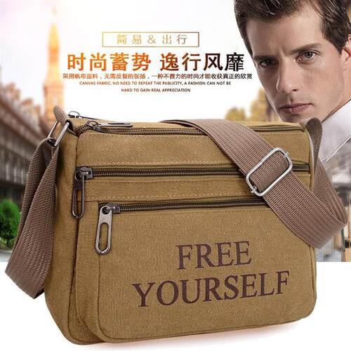 The canvas business keeps wallets slanted across mens bags,
