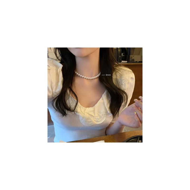 Fever and pearl necklace ladies lightly design small clairvo