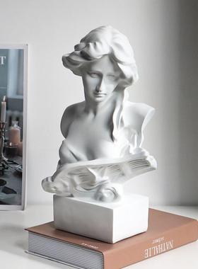 The Euro-Pian womens statues are made of resin from the dra