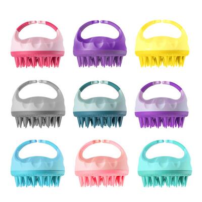 Simultaneous silicone massage to clean the hairslides and mu