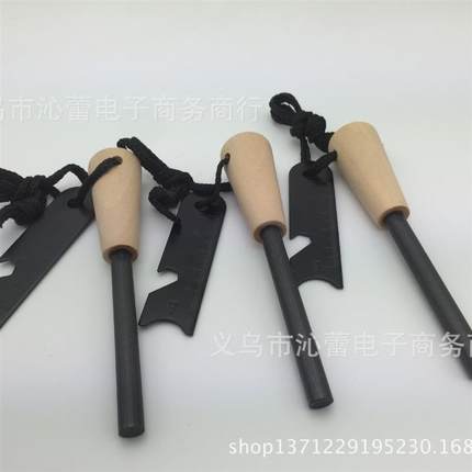The wood handle is a firestone and a firecracker and a firec