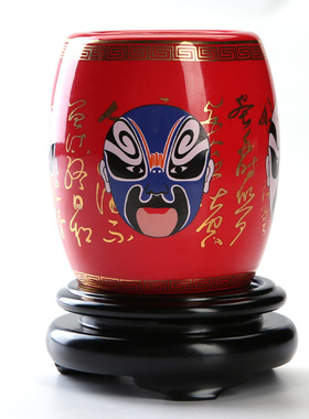 景德镇笔筒京剧国粹脸谱商务摆件