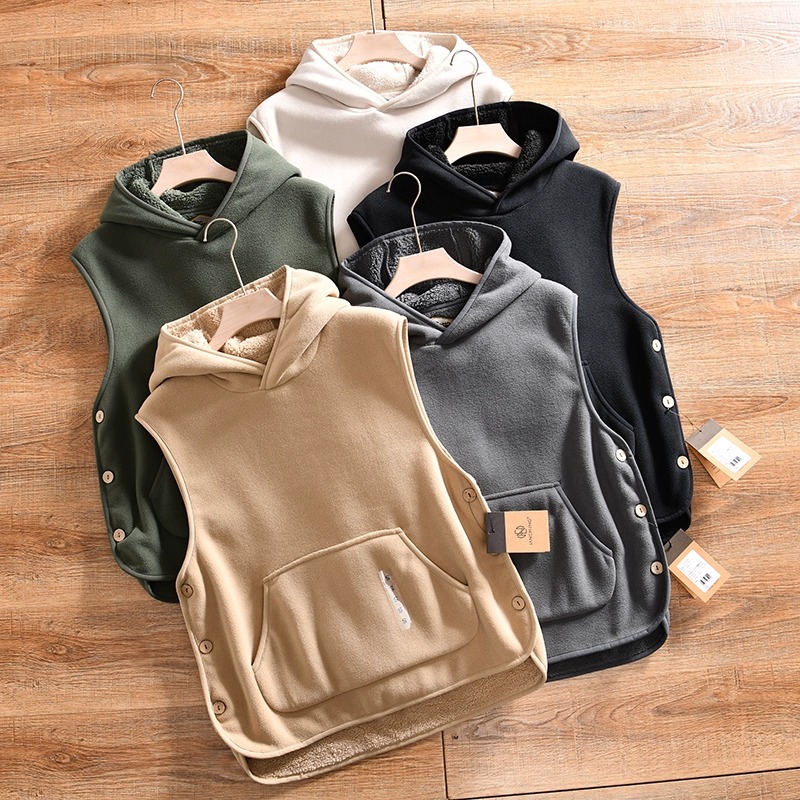 男女款连帽叠加穿坎肩背心马甲