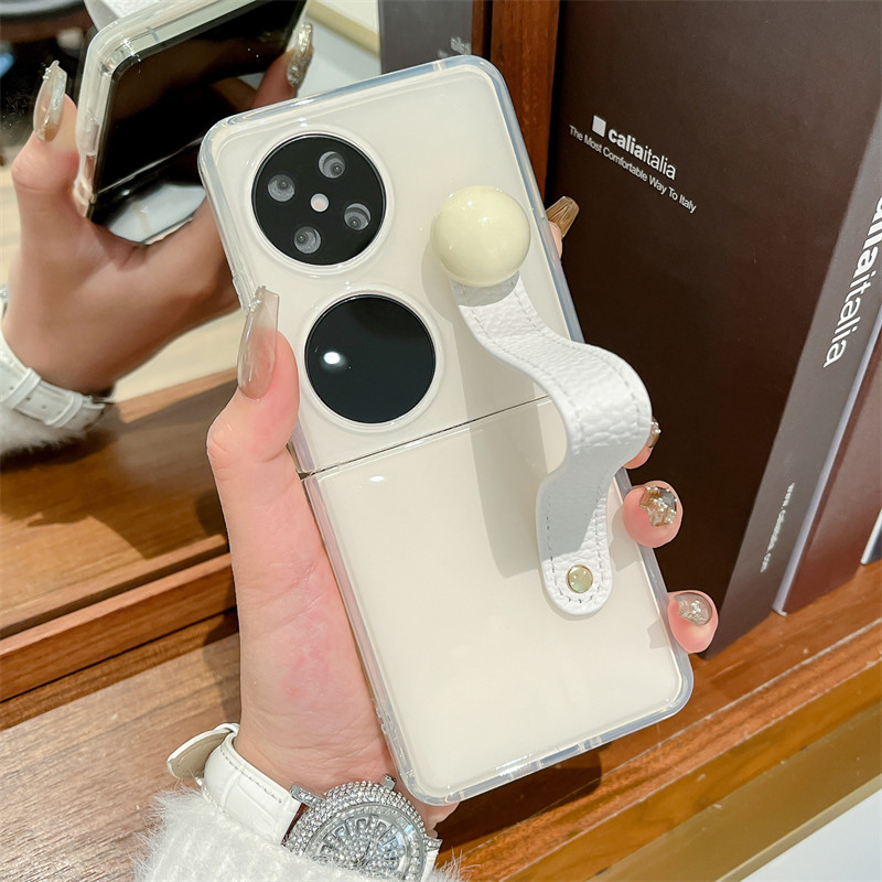 适用于华为pocket2手机壳相框果冻款pocketS折叠屏全包个性简约防撞防摔手机套p50pocket圆珠手带女款保护套