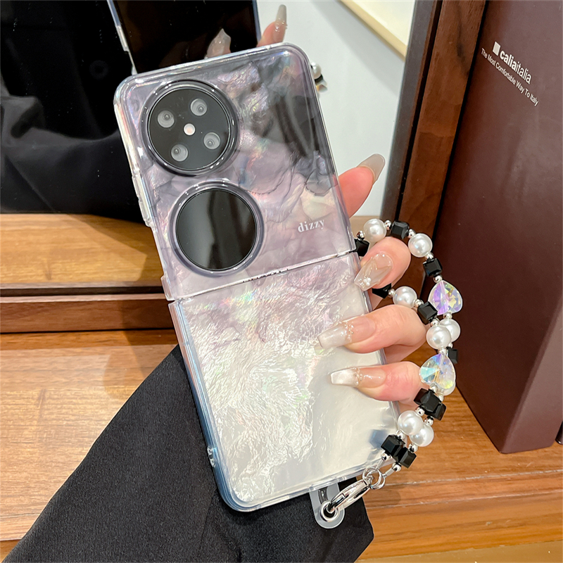 个性水墨晕染适用华为pockte2手机壳p50pocket折叠屏matex6网红女款手链novaflip防摔壳matex5软胶x3保护套