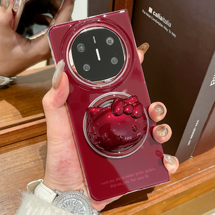 防撞全包防摔高级感KT猫支架女款 磁吸蔷薇红matex5折叠屏软胶matex3典藏版 保护套 x6手机壳新款 适用华为mate