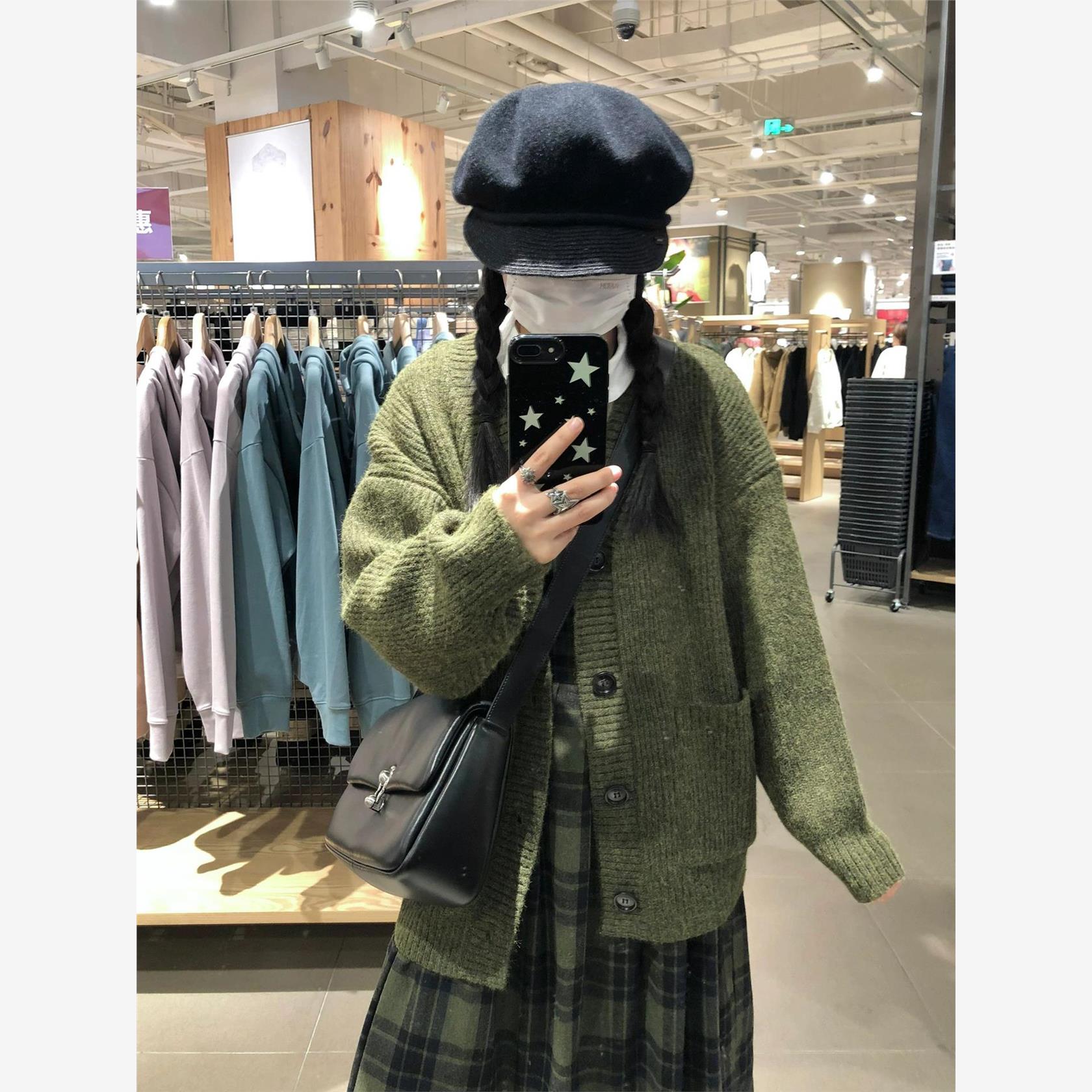 深秋冬装搭配一整套连衣裙子韩剧女主小香学院风毛衣裙子两件套装
