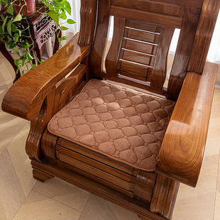实木沙发垫子老式春秋红木长椅坐垫冬季防滑加厚办公室皮沙发座垫