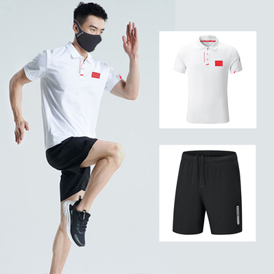 速干透气中国队短袖短裤套装