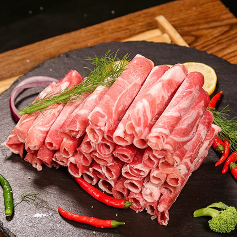 内蒙古羊肉卷新鲜火锅食材清真羔羊肉卷涮羊肉包邮冷冻4斤羊肉片