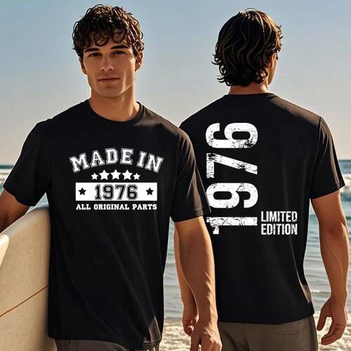 Retro Vintage Made in 1976 T Shirt 50th Birthday 50 Years Me