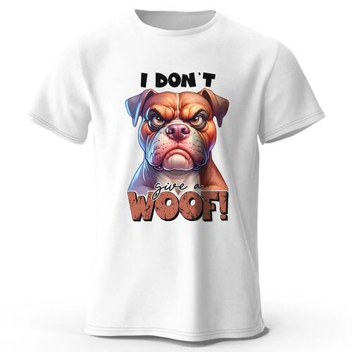 Funny Cartoon Dog Doodle Print 100% Cotton T-Shirt, Ultra So