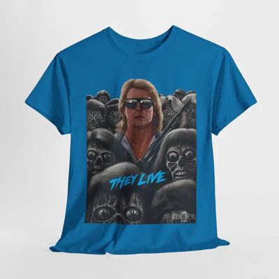 John Carpenter's They Live 1988 Movie T Shirt Heavy Cotton